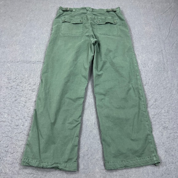 American Eagle Stovepipe Jeans Womens 14 Green Lyocell High Waist Wide Leg Pants - Picture 14 of 16